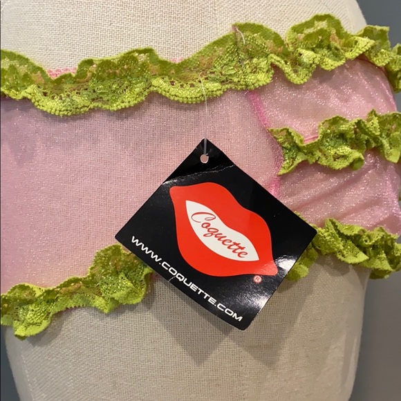 NWT Coquette Sheer and Lace Ruffle Panty (Size L) - Picture 3 of 4